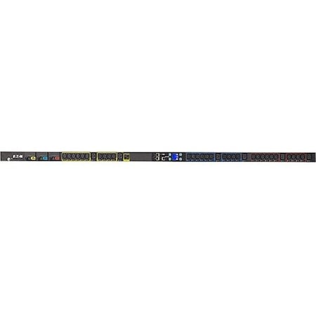 Eaton PDU, Metered, Rack Mounted, (24) C13, (6) C19, 309-532P6W, 10 ft., Black EMI319-10